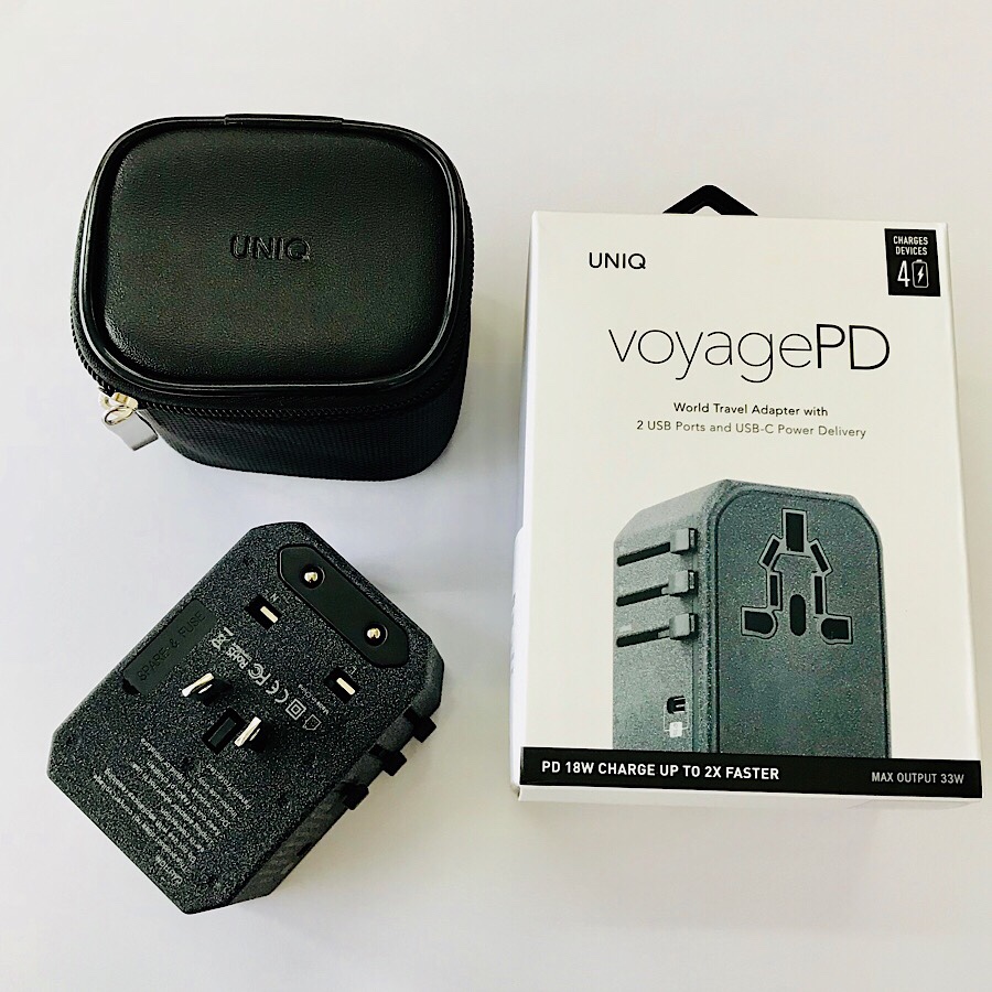 Sạc đa cổng hiệu UNIQ Voyage Usb-C World Travel (Quick Charge 3.0) 4 trong 1 - Hàng nhập khẩu