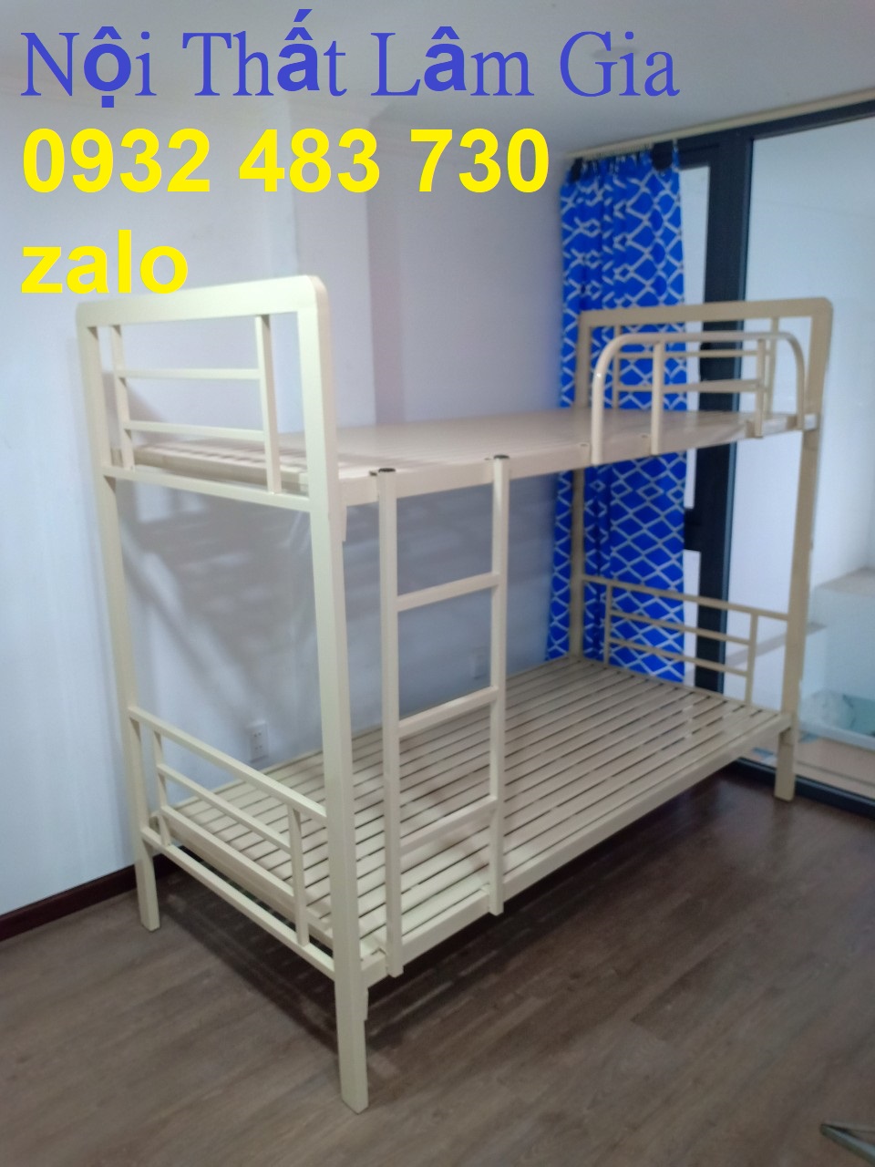 Giường sắt hôp 2 tầng 3x6 cao cấp 80x2m
