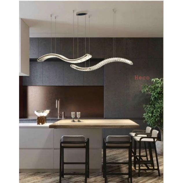 Đèn thả bàn ăn phale dài tiêu chuẩn luxury K9.Bảo hành 24 tháng, đèn decor hiện đại
