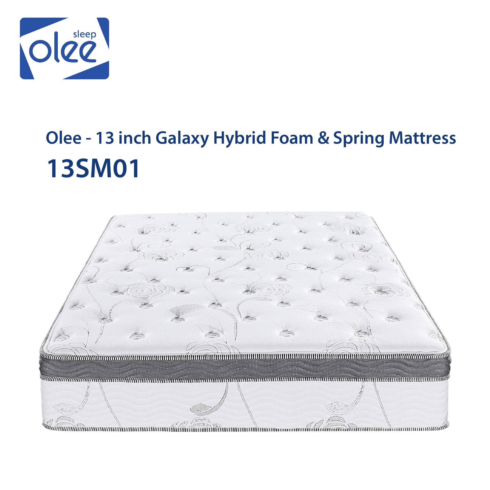 Nệm lò xo Olee Sleep Euro box top 13 inch - 13SM01