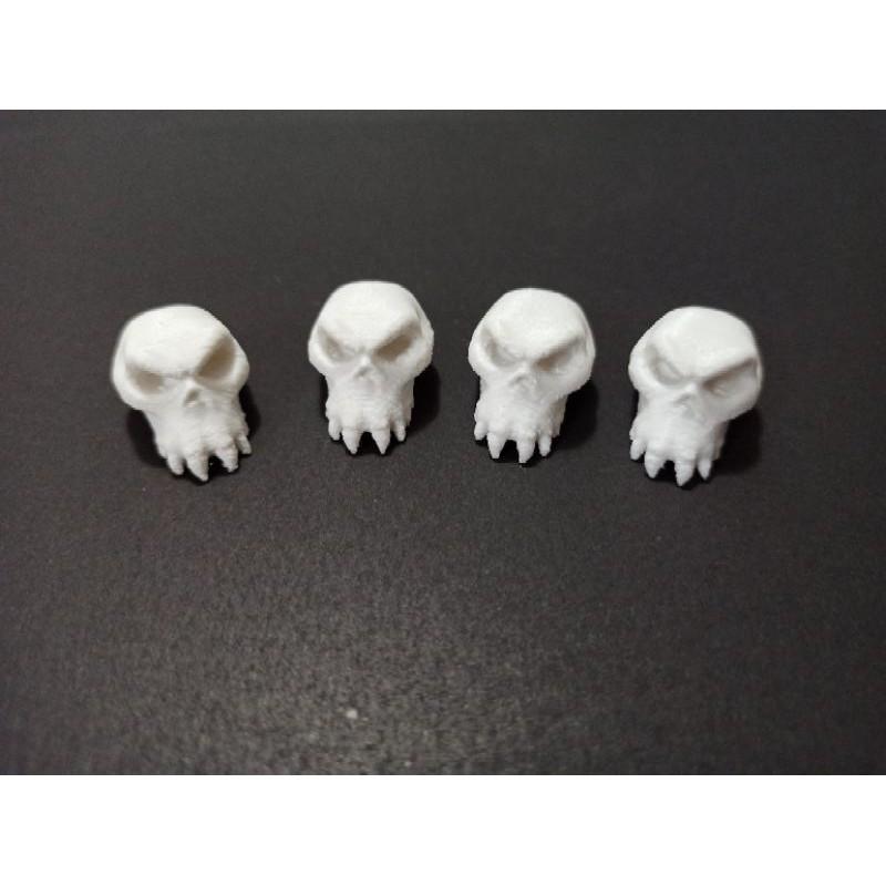 Set 5 Mô hình đầu lâu Ork tí hon, tỉ lệ 1:12, trang trí kinh dị, chuồng bò sát, halloween