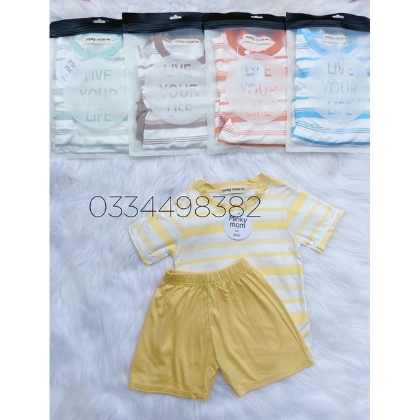 bộ minky mom sọc cho bé