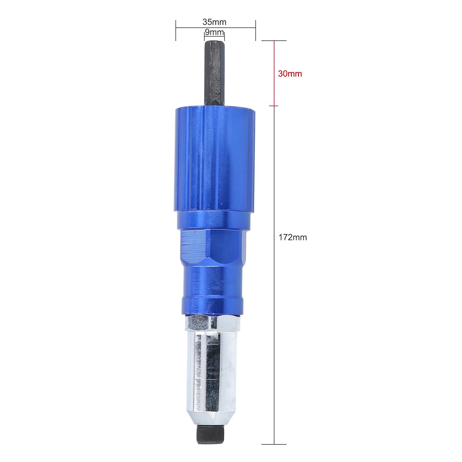 Electric Rivet Gun Adapter Kit,Cordless Rivet Gun Tool Riveting Insert Electric Hand Drill Set