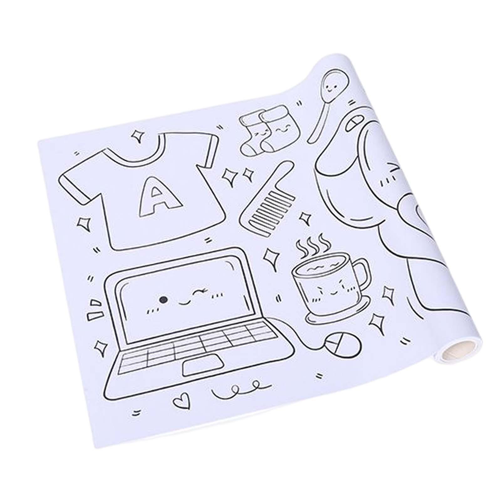 Toddler Sticky Drawing Paper Roll 30x300cm Coloring Stickers Accessory Child Toys DIY