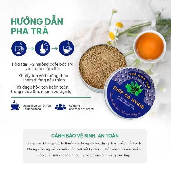 Trà Diếp Cá Hygie - Thanh nhiệt mát gan giảm nóng, dịch chiết diếp cá dạng hòa tan không tanh