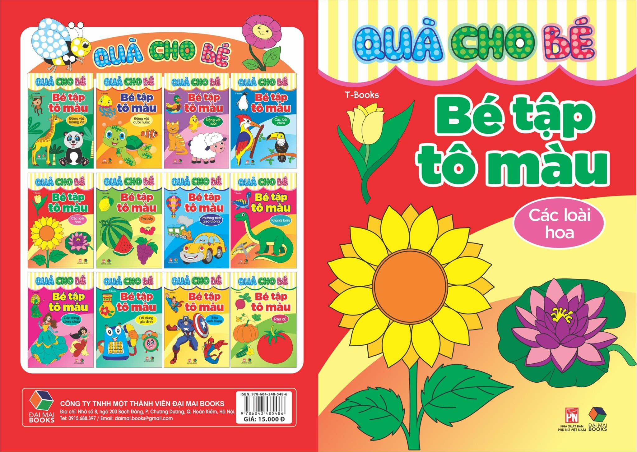 Quà cho bé : Bé tập tô màu : Các loài hoa