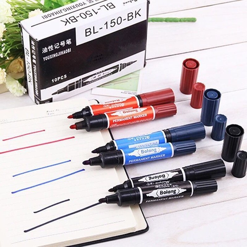 Bút lông 2 đầu BL-150-BR Marker mực xanh