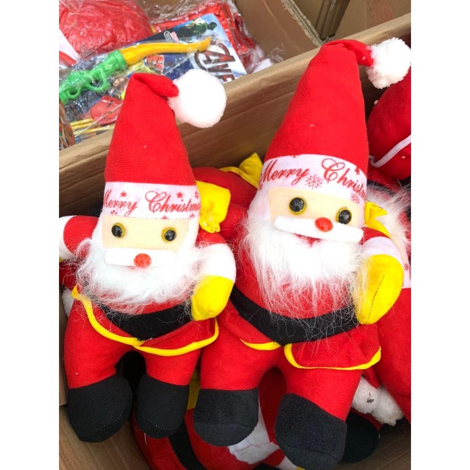 Gấu nhồi bông hình ông già Noel thú nhồi bông nhều kích thước quà tặng noel giáng sinh