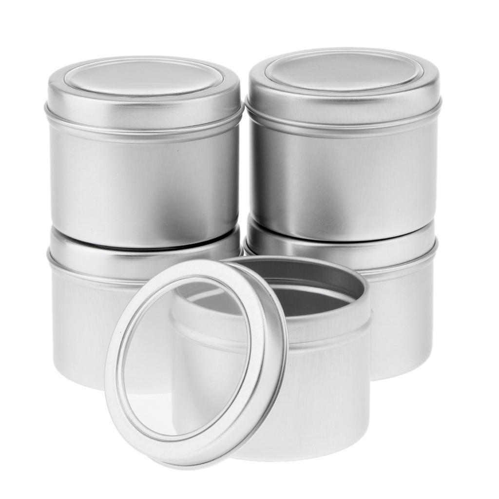 60pcs Aluminium Tin Lip Balm Tin Pots Cosmetic Cream Jar Bottle Containers