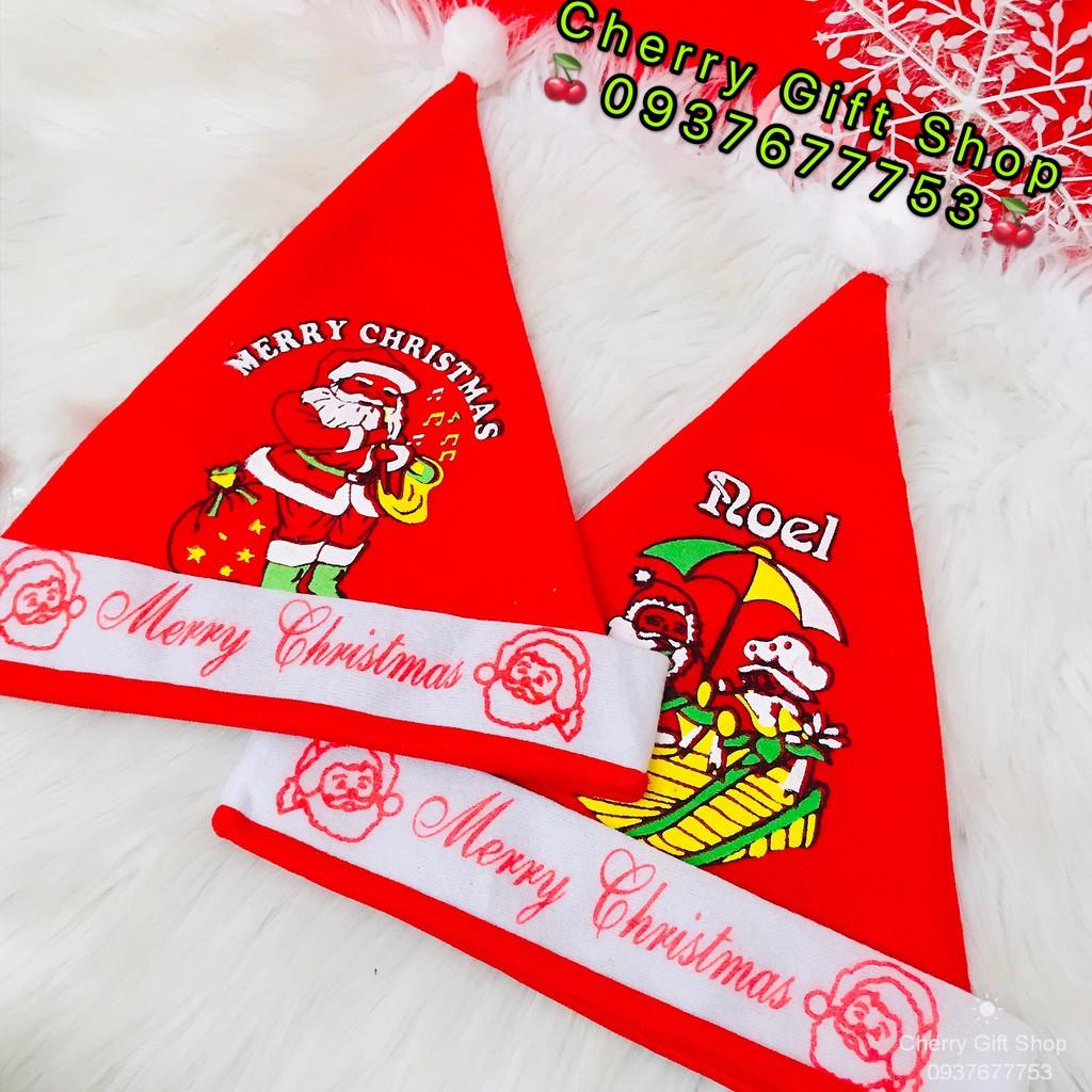Nón Noel Giáng Sinh Cho Trẻ Nón Noel Vải Nhung - Ảnh Shop Chụp
