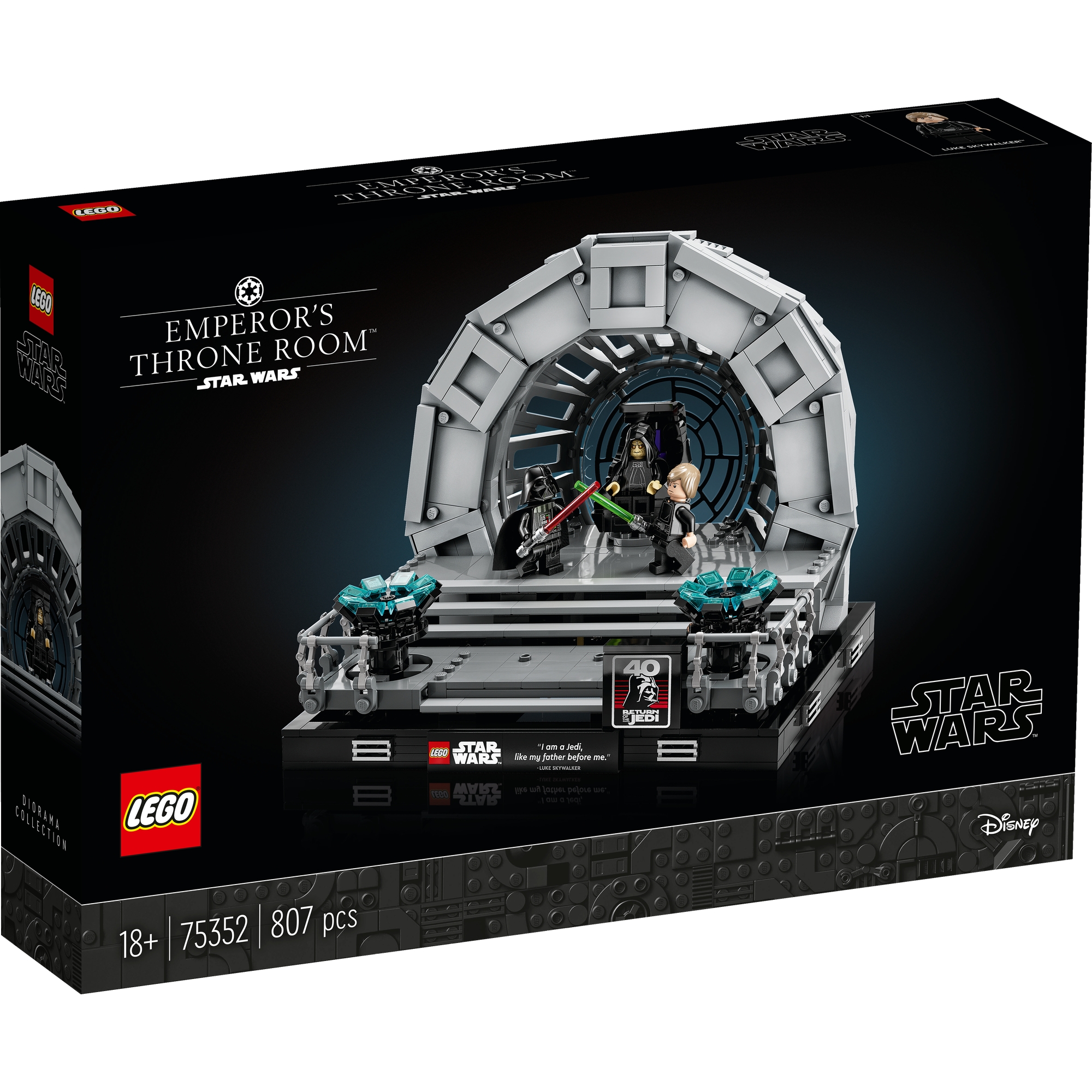 LEGO STAR WARS 75352 Đồ Chơi Lắp Ráp Ngai Vàng Của Hoàng Đế (807 chi tiết)