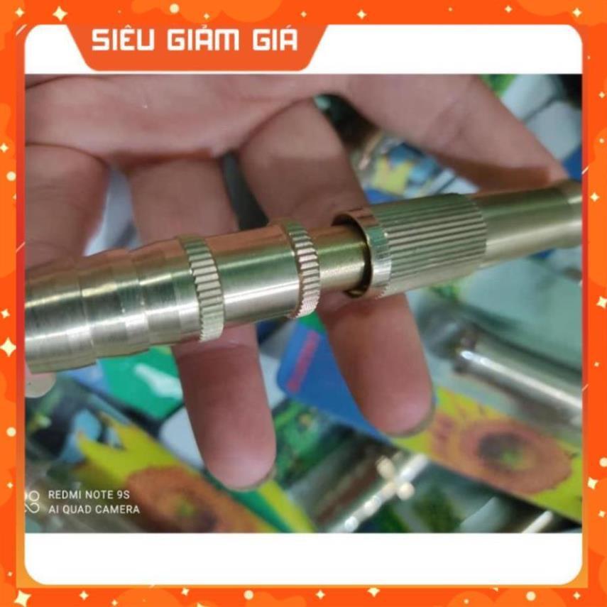 Đầu vòi xịt tăng áp mini Đầu vòi tăng áp đa năng bằng đồng tưới cây rửa xe cực mạnh 206587 tặng đai