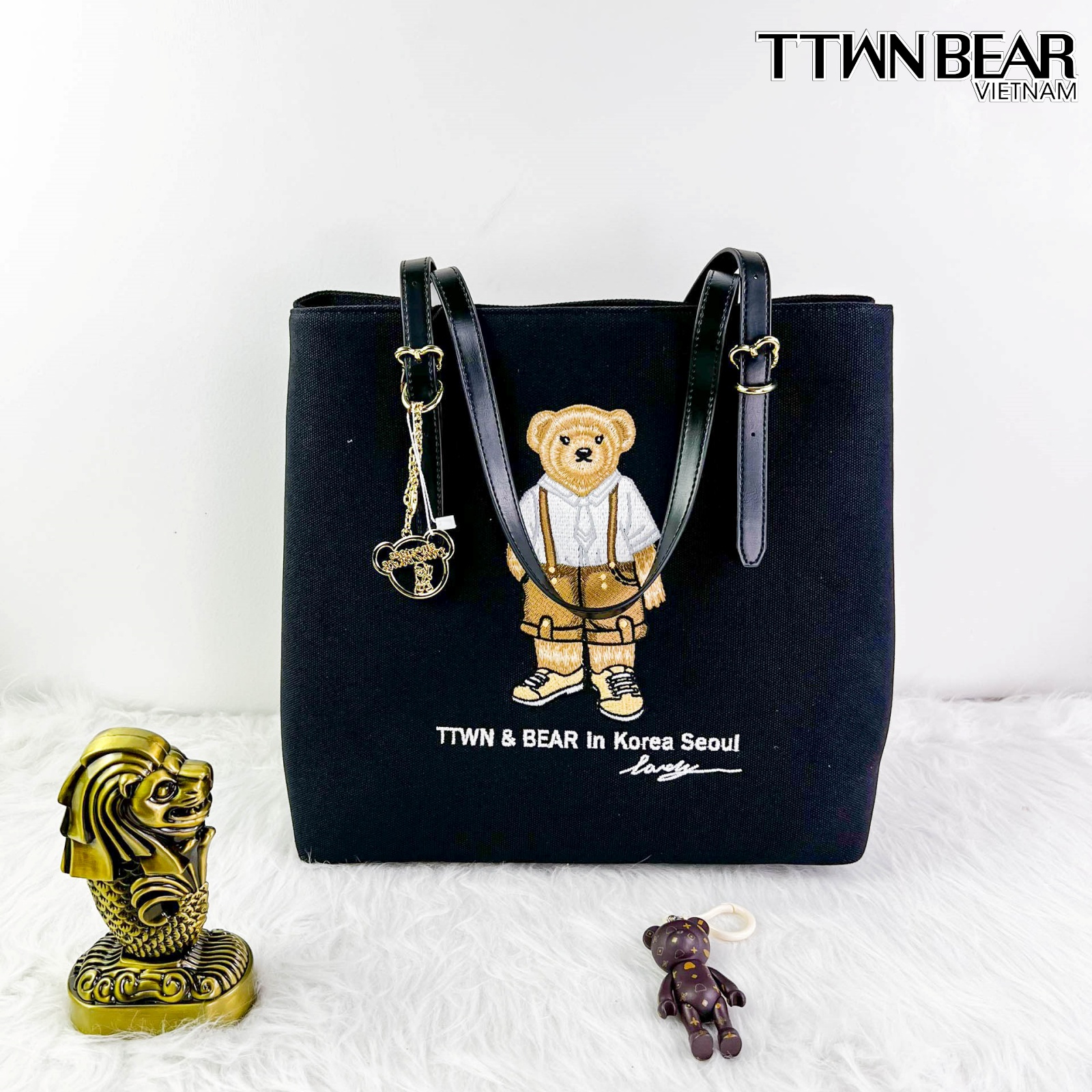 Túi tote da DV870 TTWN BEAR đeo chéo thời trang công sở