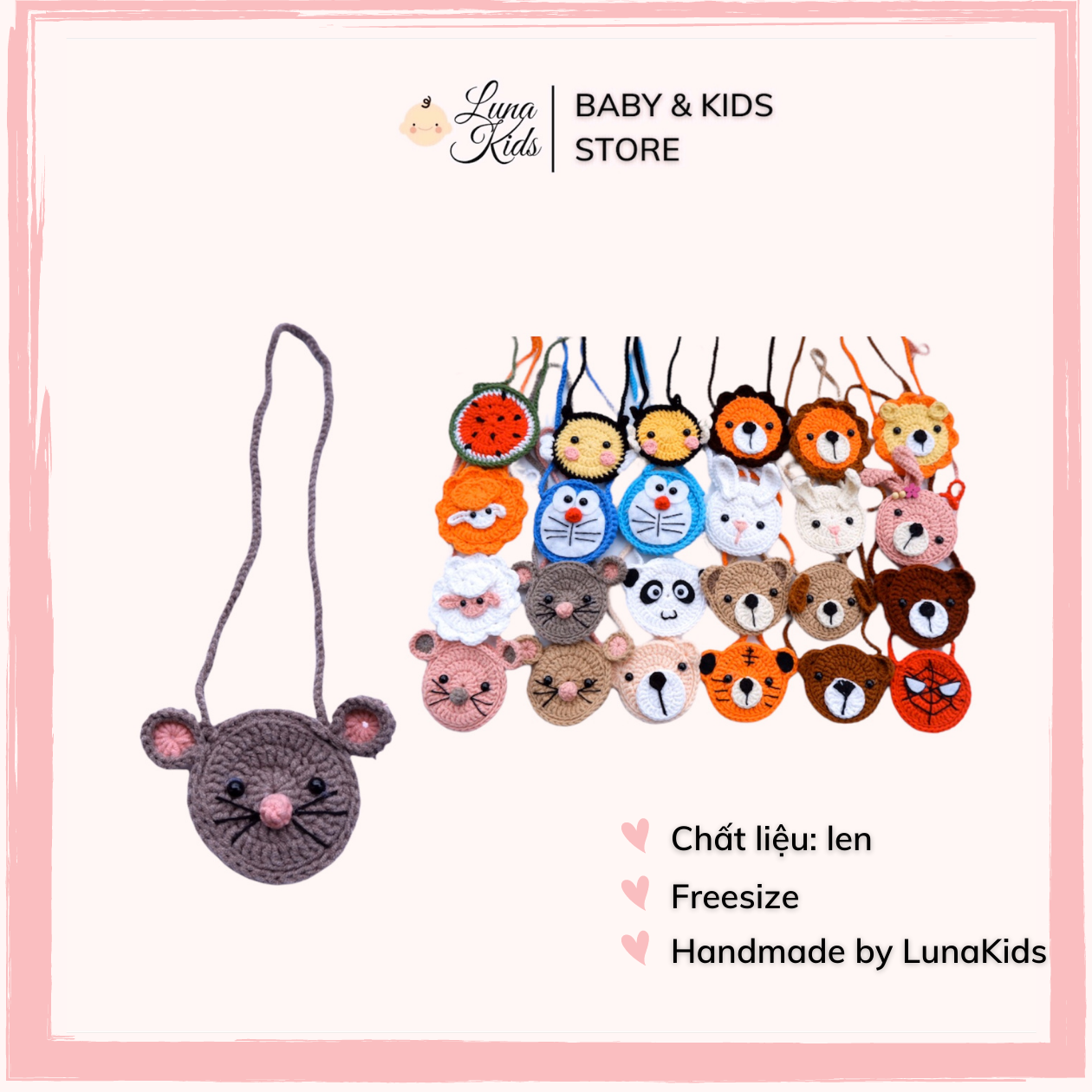 Túi đựng tỏi handmade cho bé trai bé gái trẻ sơ sinh - LunaKids [Ảnh thật