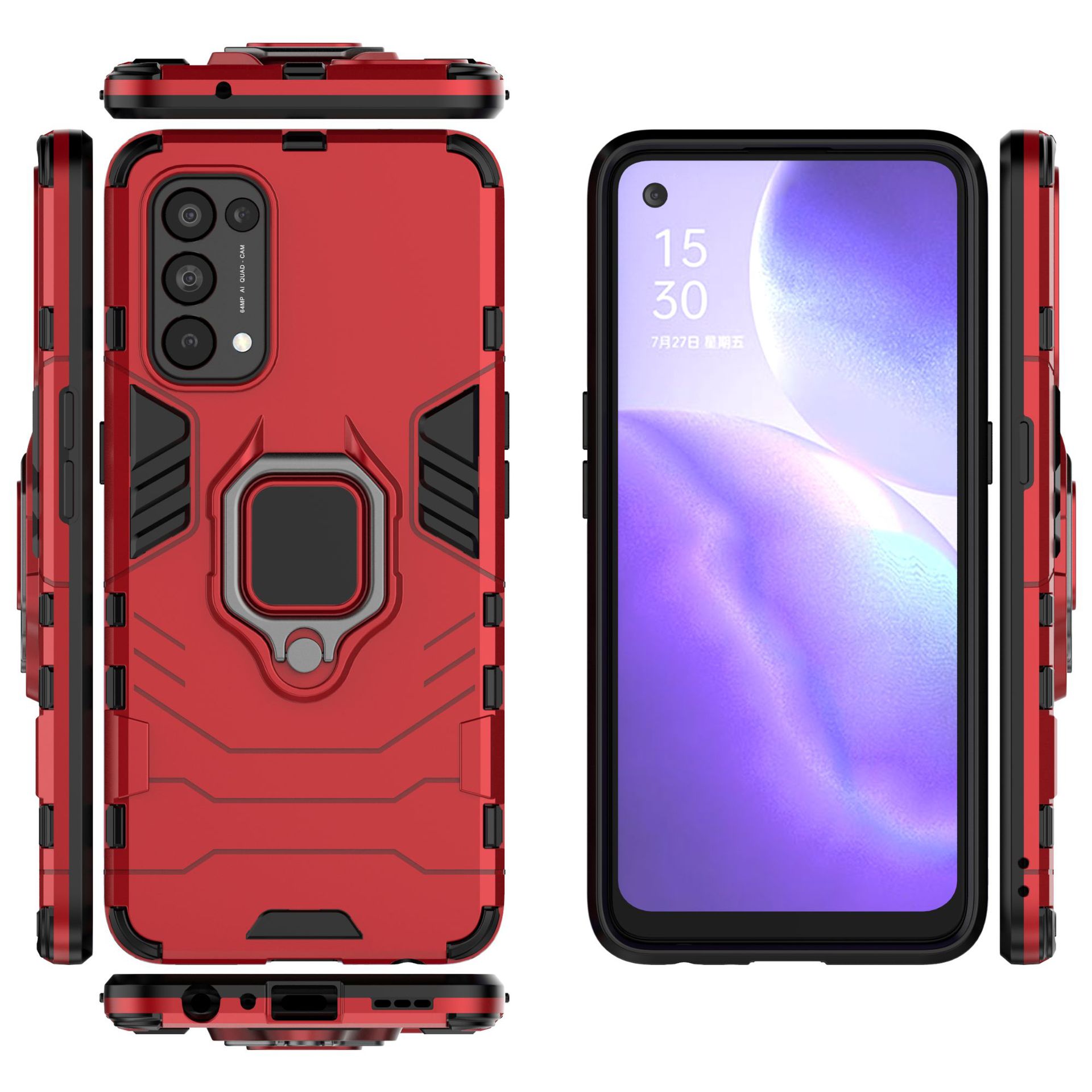 Ốp lưng dành cho OPPO RENO5 Iron Man iRing Nhựa PC cứng viền dẻo chống sốc cao cấp