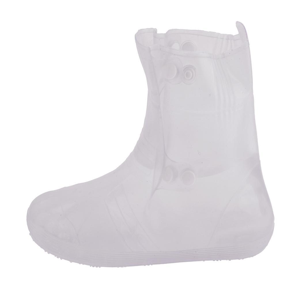 Waterproof Rain Snow Boots Shoes Covers Reusable Anti-Slip Foldable Thicken Sole Overshoes Galoshes, Women Men