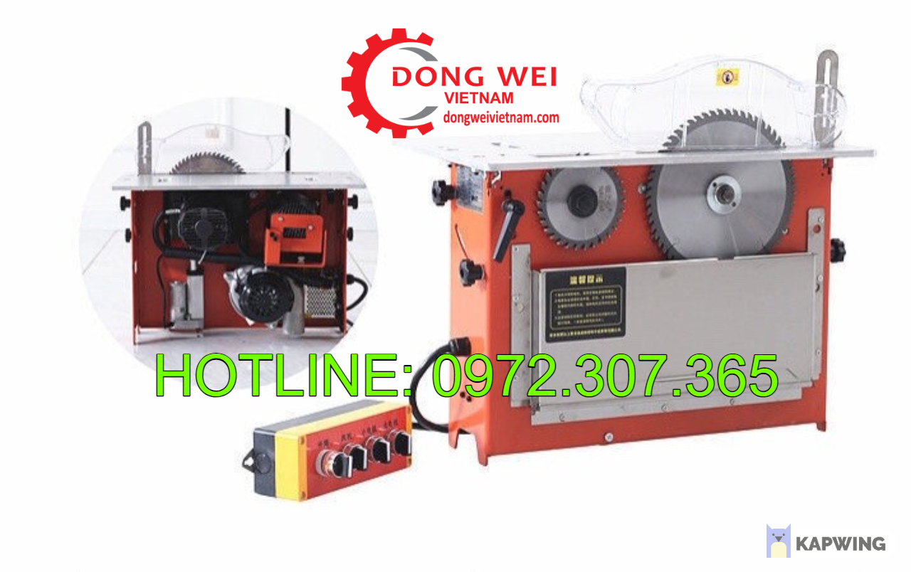 Máy cưa bàn trượt WJ200, bàn trượt chắc chắn với thanh trượt kép vững chắc khi làm việc tải trọng lớn