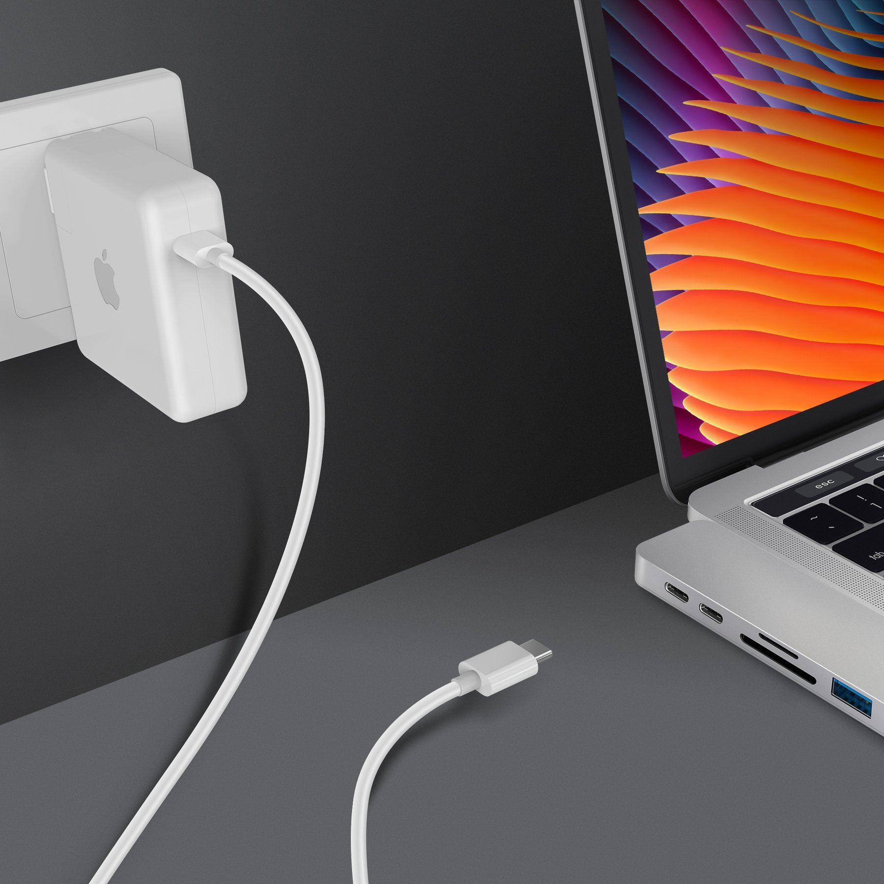 Cổng Chuyển HyperDrive Dual USB-C 7-in-2 Thunderbolt 3 Hub - (HD-GN28B) - Hàng Chính Hãng