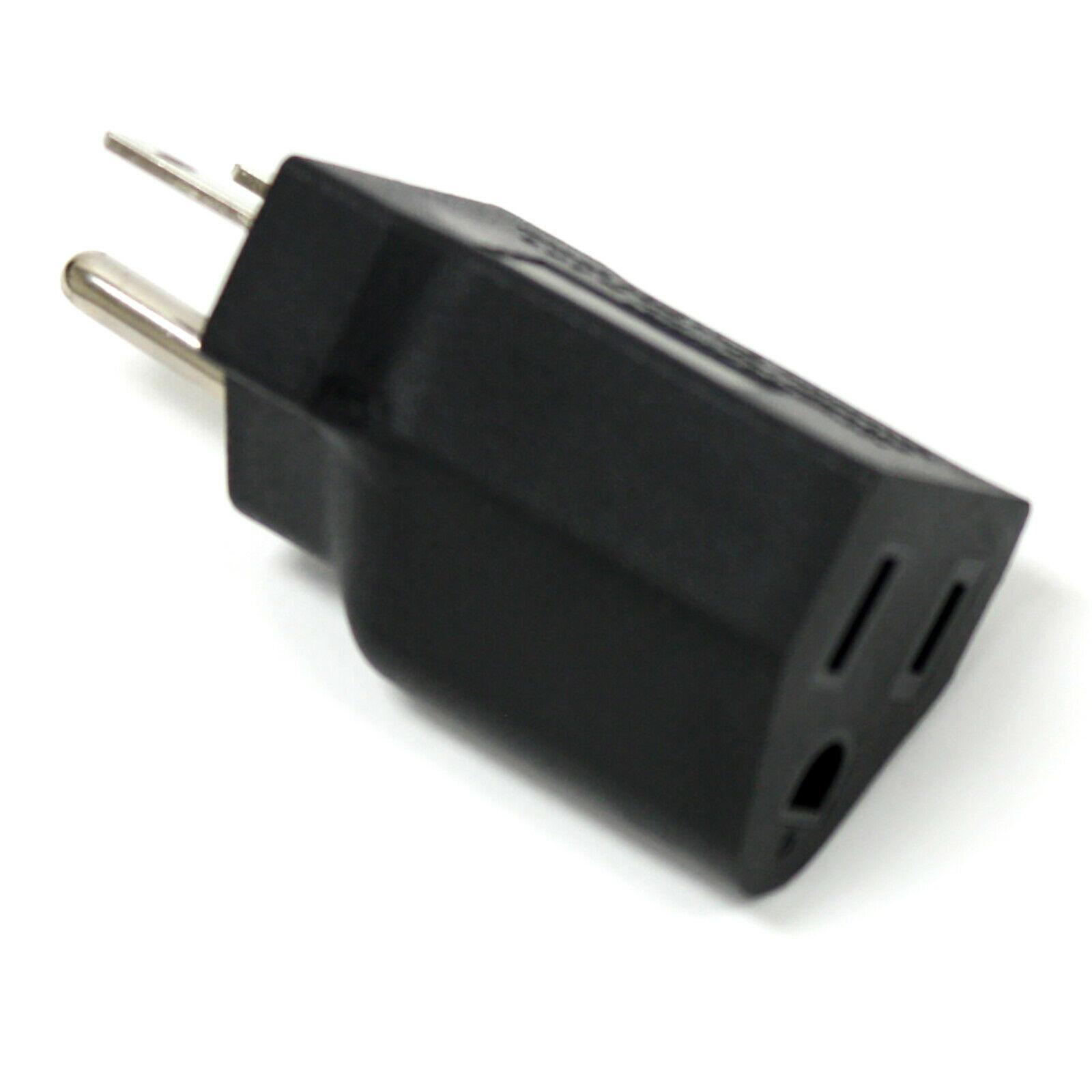 2xPortable 110-120V to 220-240V Plug Adapter Black 6-15R To 5-15R