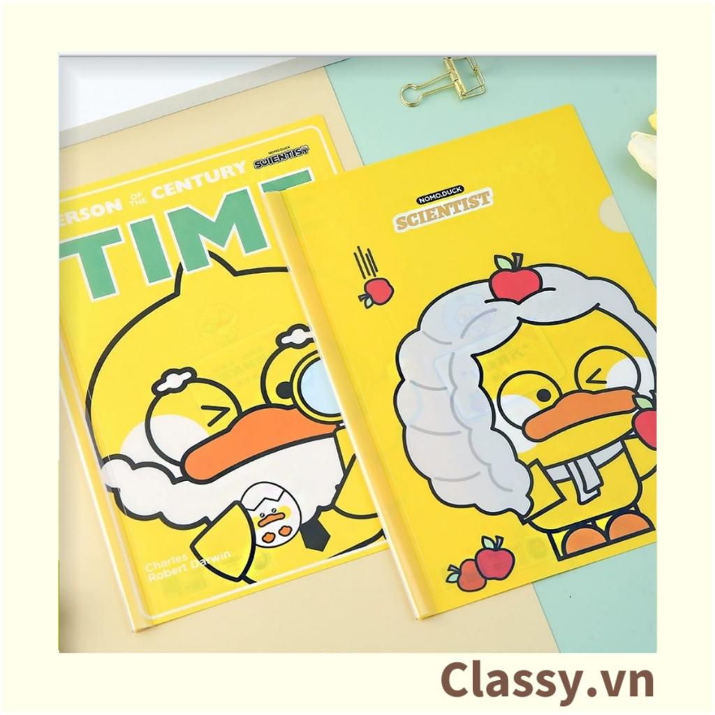 Kẹp giấy A4 Classy cute ngộ nghĩnh NoMo Duck Space Travel Vịt Vàng Lưu Trữ Hồ Sơ PK972