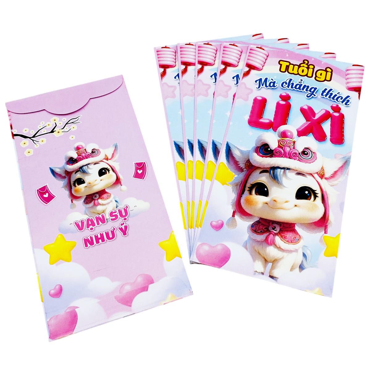 Bộ 6 Bao Lì Xì Tết Bính Ngọ 2026 - Teenage - Mẫu 49