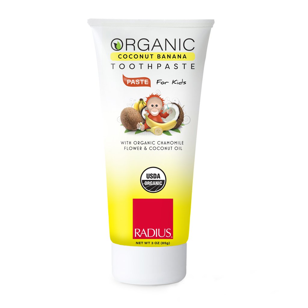 Kem Đánh Răng Hữu Cơ Trẻ Em Vị Chuối Dừa Radius - Organic Coconut Banana Toothpaste 85g