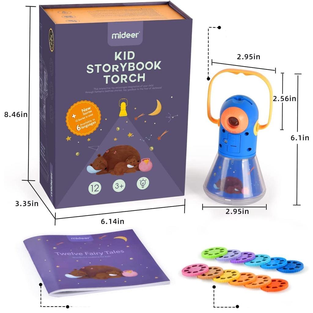 Đèn Pin Chiếu Hình Kể Chuyện Cổ Tích Mideer Kid Storybook Torch