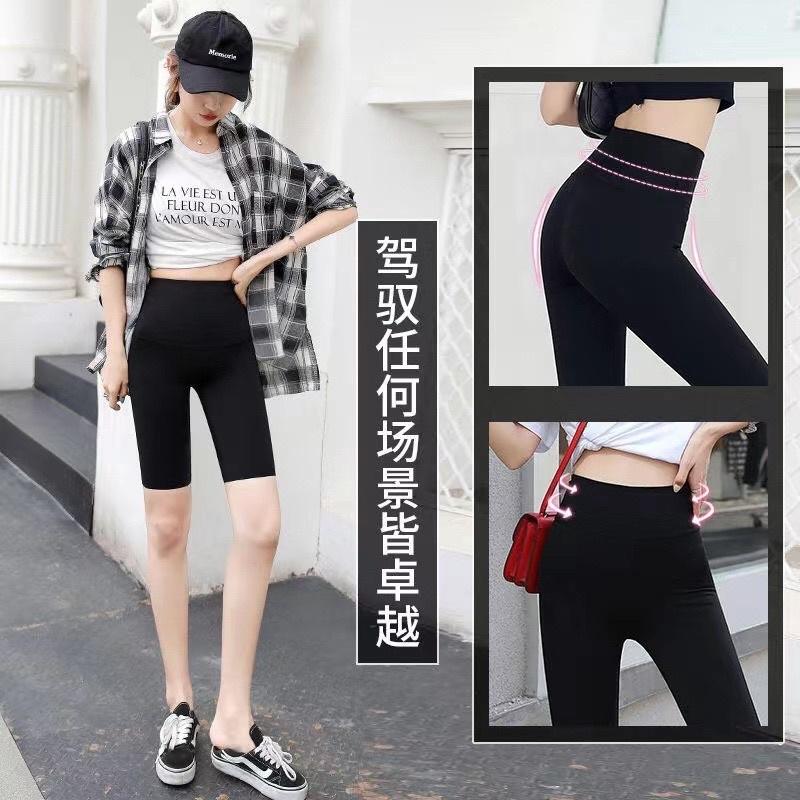 Quần legging nữ cotton đùi ngố co dãn tôn dáng