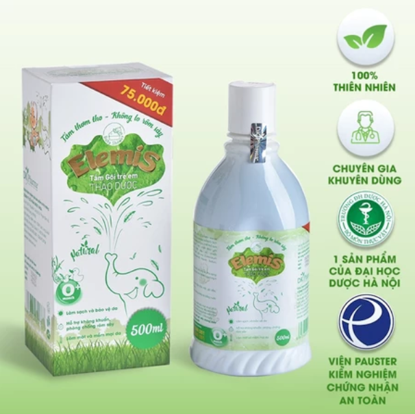Combo Nước Tắm Thảo Dược Elemis 500ml và Xịt Chống Sâu Răng - Dk Pharma