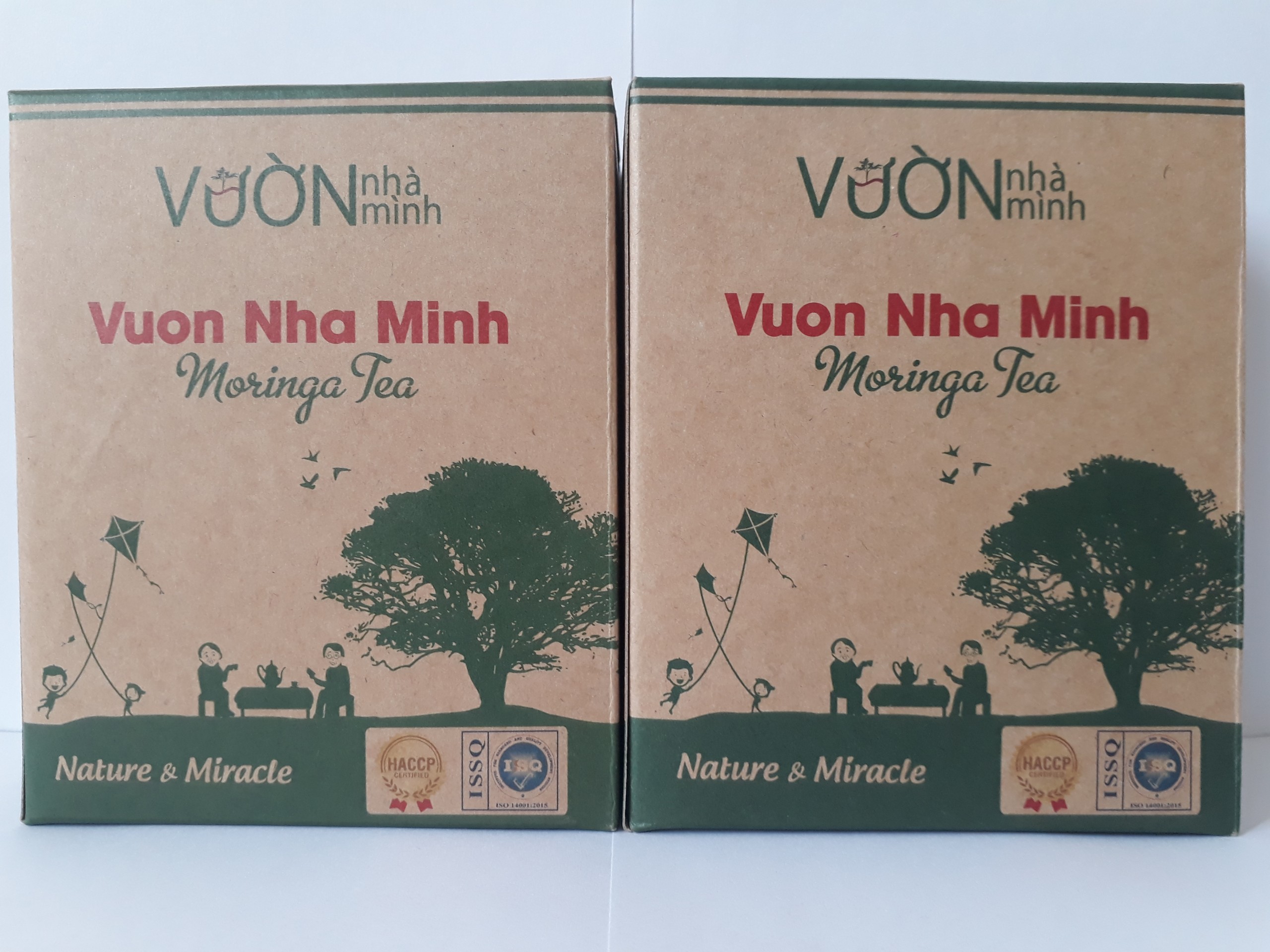 Combo 2 hộp trà chùm ngây túi lọc Vườn Nhà Mình