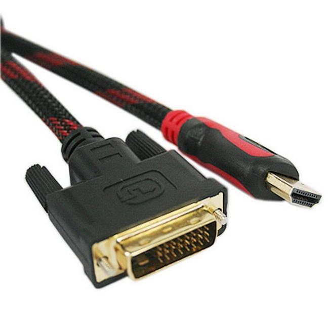 Cáp chuyển đổi từ HDMI sang DVI-1,5m bọc lưới hàng chất lượng cao