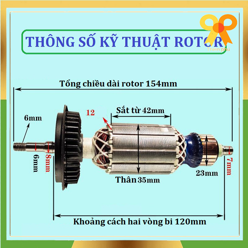 Rotor máy mài cho Bosch GWS 6-100