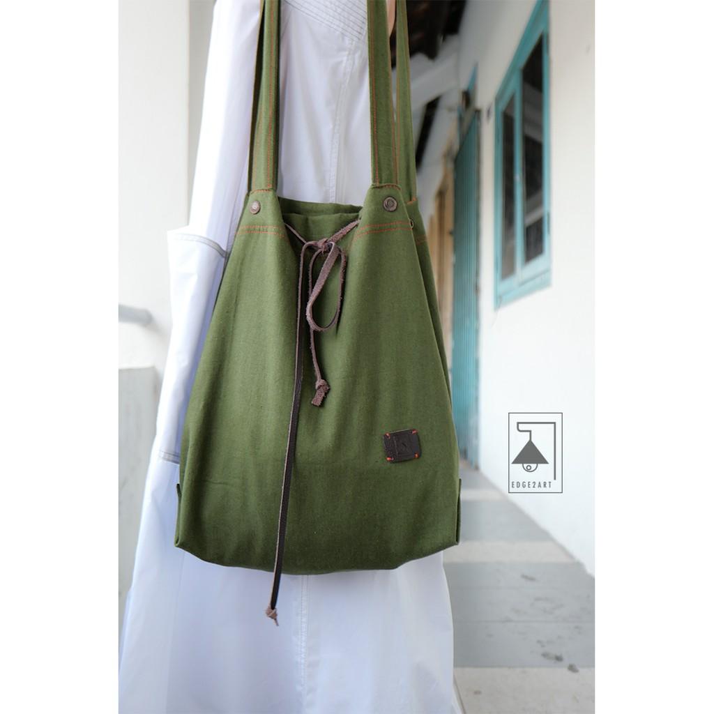 Túi Tote Vải Line PHÈN - Quai Vải Đeo Chéo - Kích Thước 42 x 45 Cm