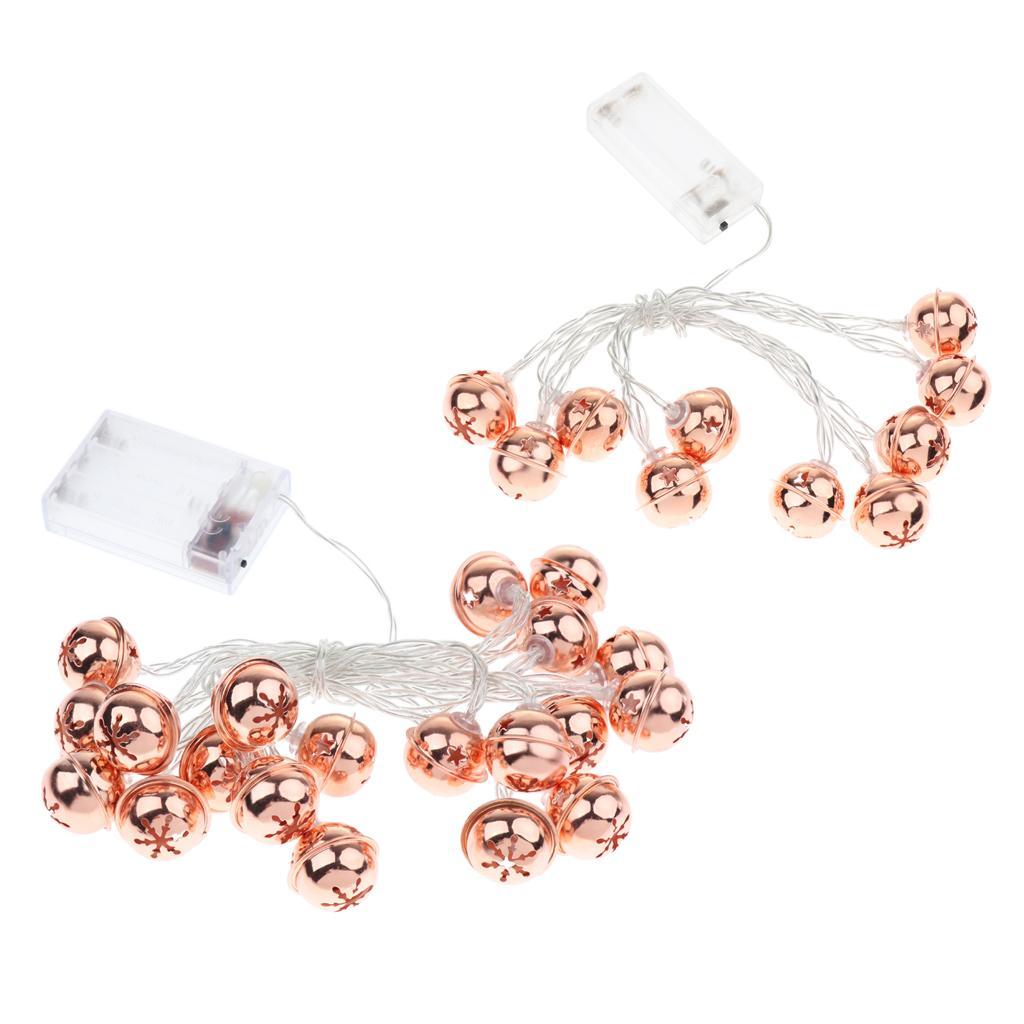 Battery Jingle Bell Decor String Lights Wedding Party Decor