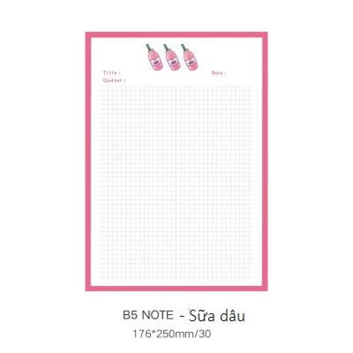 GIẤY NOTE B5 GUMMY BEAR