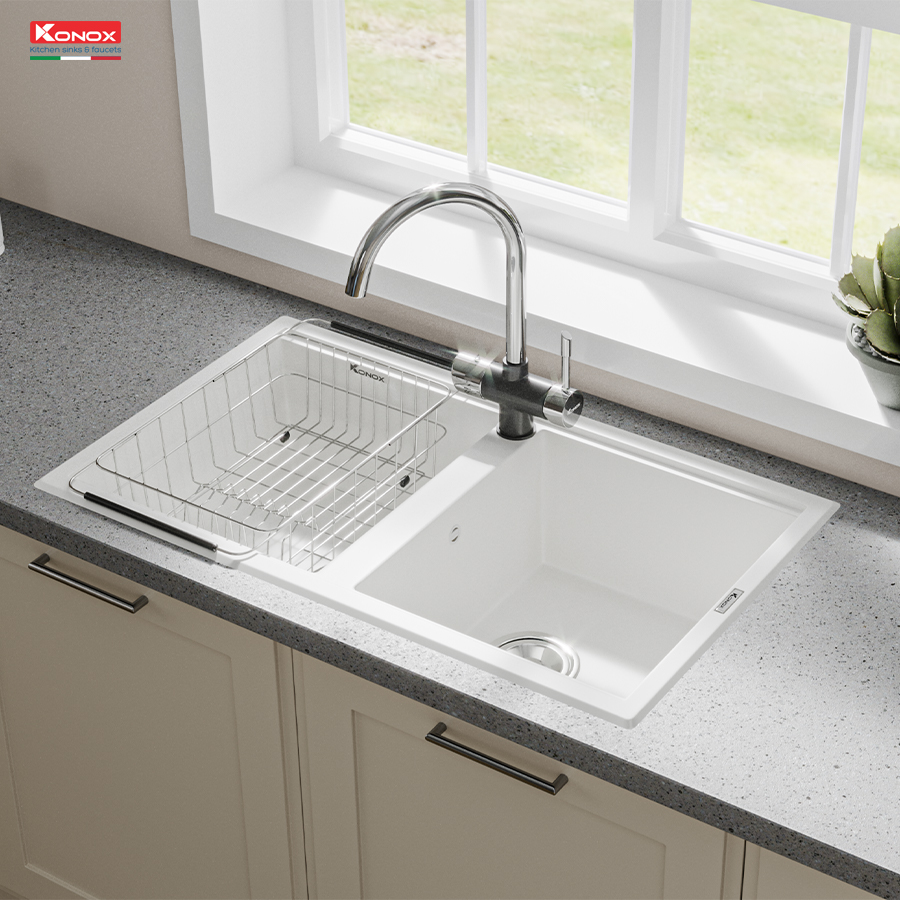 Chậu rửa bát Granite Sink Phoenix Smart 860 - 3 màu sắc - Made in Italy