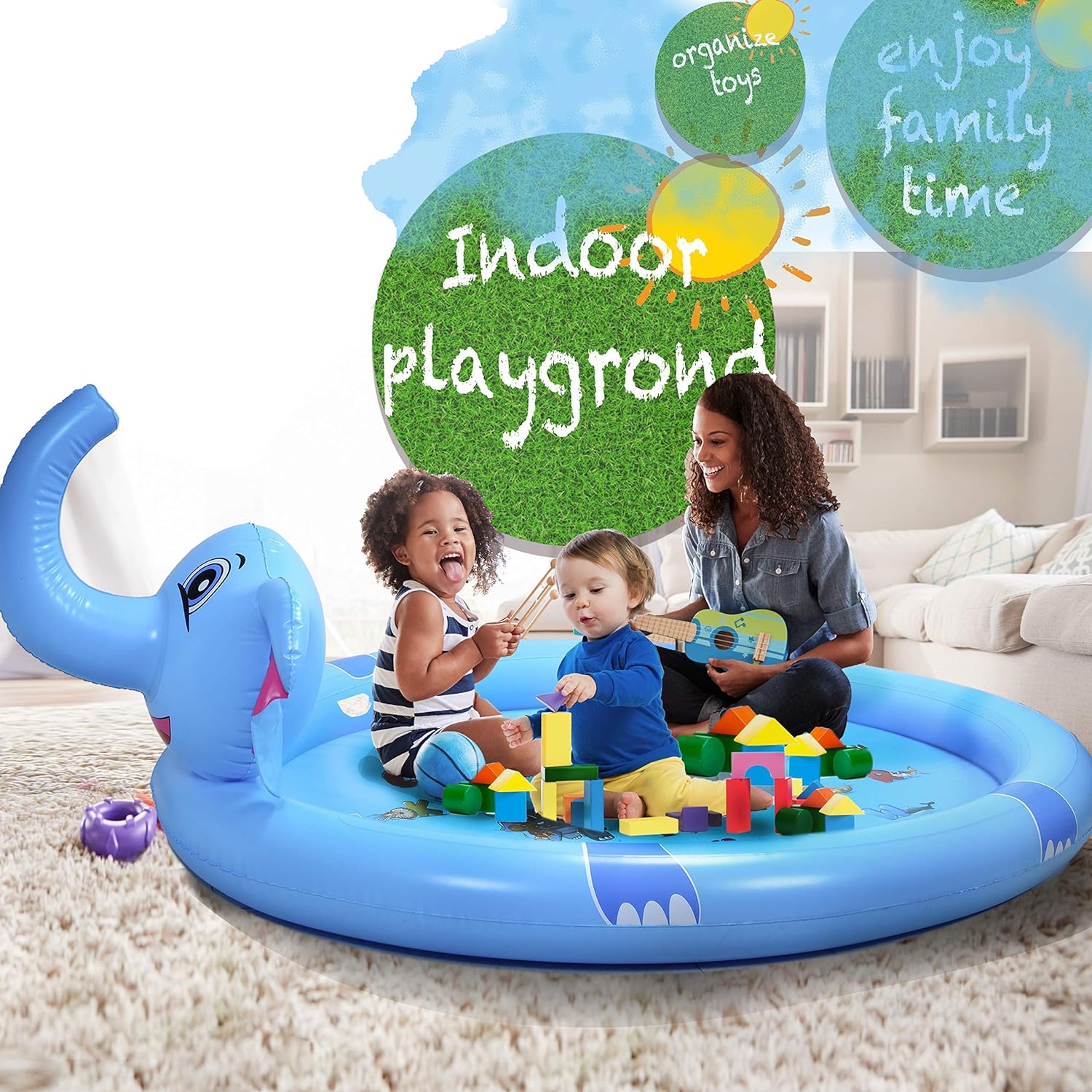 Đài Phun Nước Chú Voi Con Ganapoco 3 in 1 Splash Kids - Home Decor Furniture