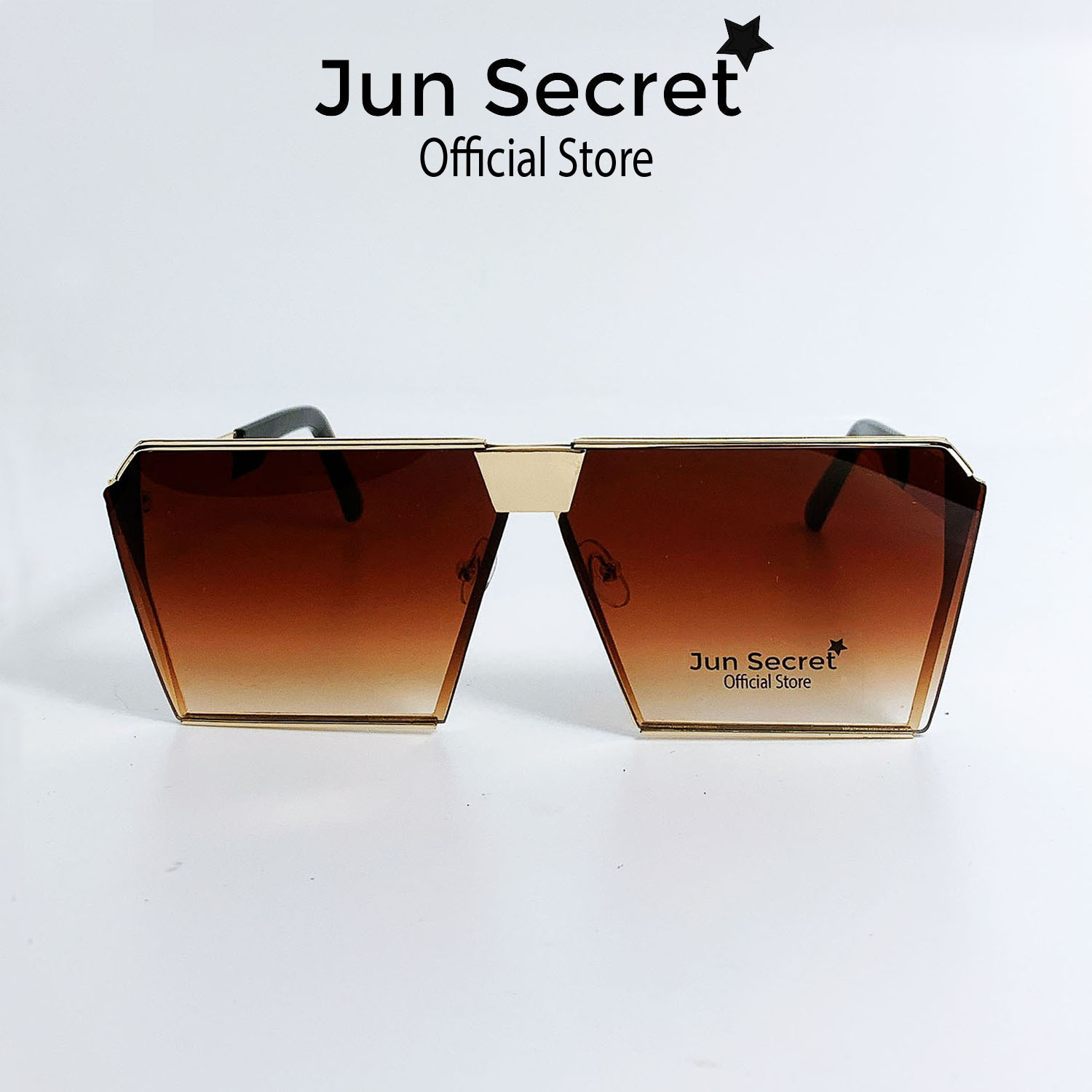 Kính mát nam nữ thời trang Jun Secret gọng kim loại dáng vuông chống tia UV JS237