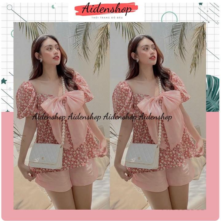 Bộ bầu thời trang bigsize mùa hè màu hồng hoa nhí chất mát đẹp hàng đẹp giá rẻ