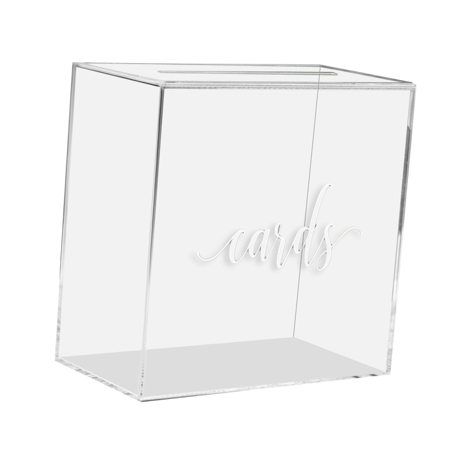 Large Acrylic Card Box DIY for Baby Shower Anniversary Shower Party Supplies
