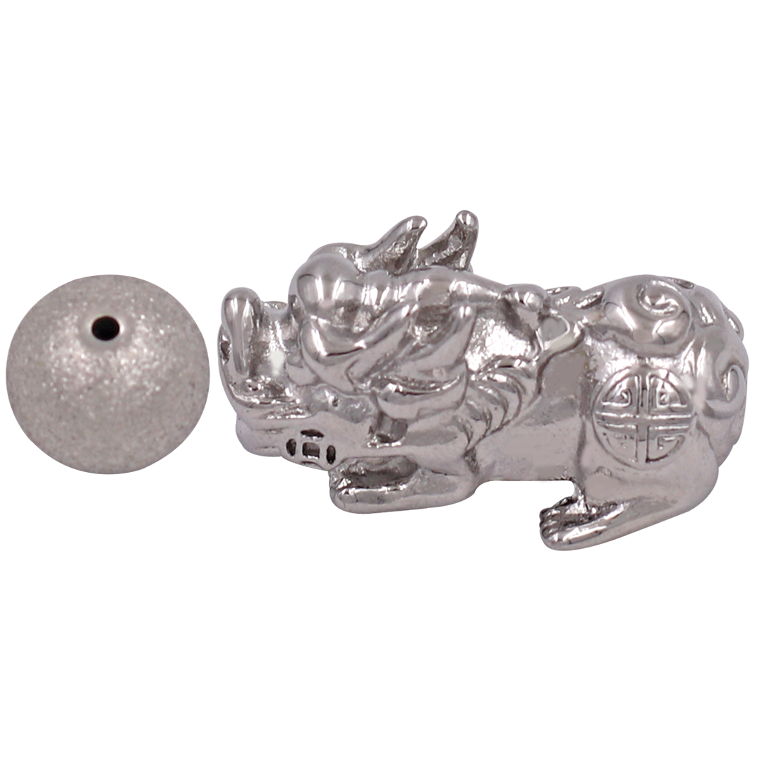 Vòng chuỗi 108 hạt đá ngọc bích xanh 6 ly, 8 ly charm tỳ hưu inox trắng, vòng chuỗi niệm Phật, vòng chuỗi đeo tay, vòng tay chuỗi hạt