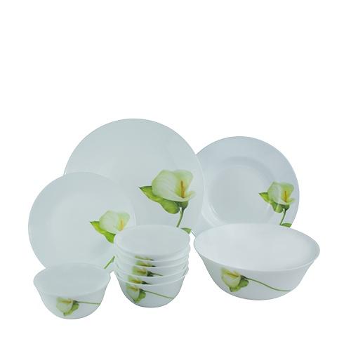 Bộ chén đĩa thủy tinh Diva Ivory I.B 12 món - 10 món Bormioli Rocco - HÀNG CHÍNH HÃNG