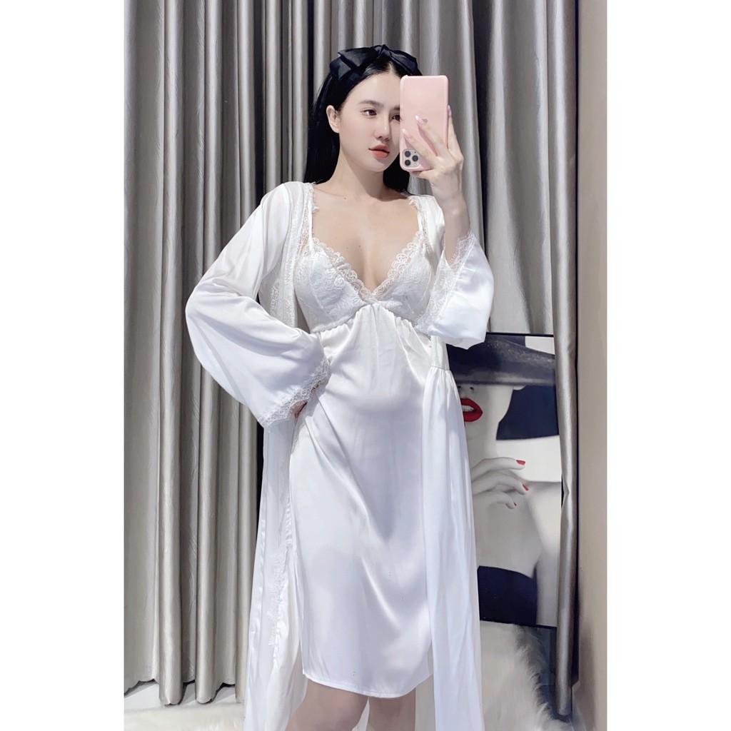 Đầm ngủ 2 dây sexy cao cấp, lụa tơ tằm mát mẻ