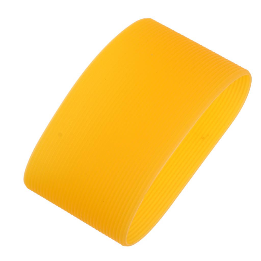 2xOutdoor Silicone Round Non- Water Bottle Mug Cup Sleeve Cover Orange