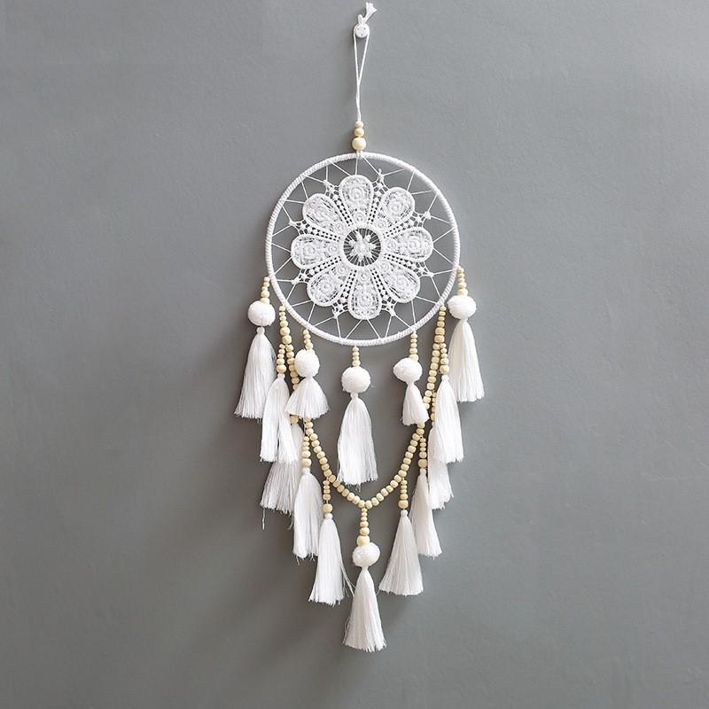 Dream Catcher Treo Tường Bông Hoa Phối Chuỗi Hạt Ấn Độ PA9850