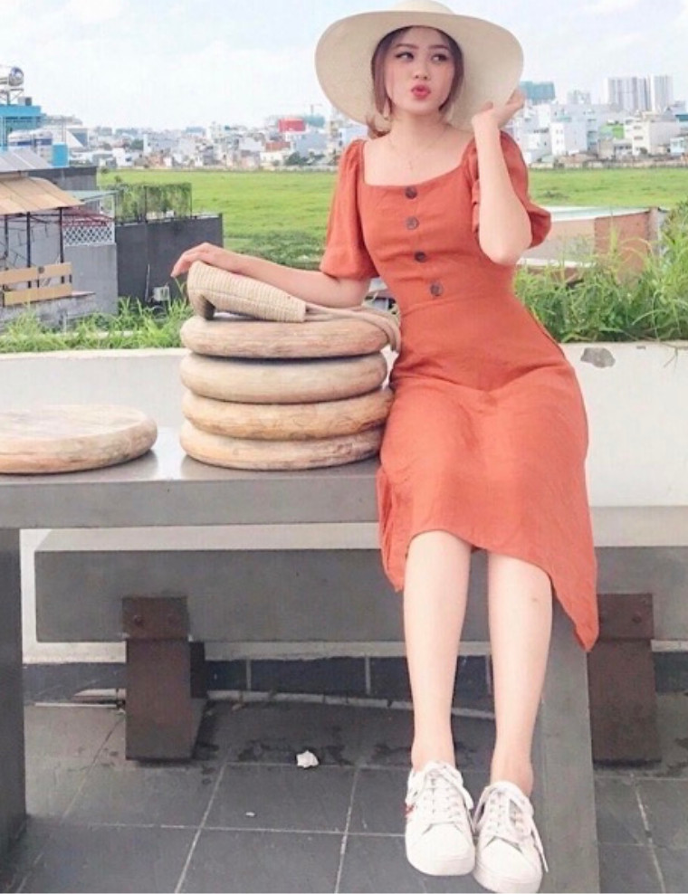 ĐẦM MAXI CAM CỔ U damsuongmaxi06