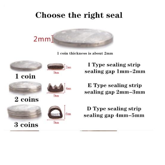 Gioăng dán cửa nhà chống bụi chống ồn chữ D Gioăng Cao Su chữ D chống bụi chống ồn cho trung cư, cửa sắt, cửa nhôm