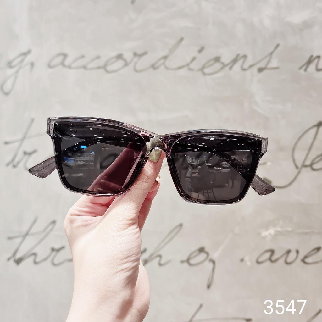 Kính mát nam nữ LILYEYEWEAR mắt vuông chống tia UV400 chống bụi đi đường bảo vệ mắt 3547