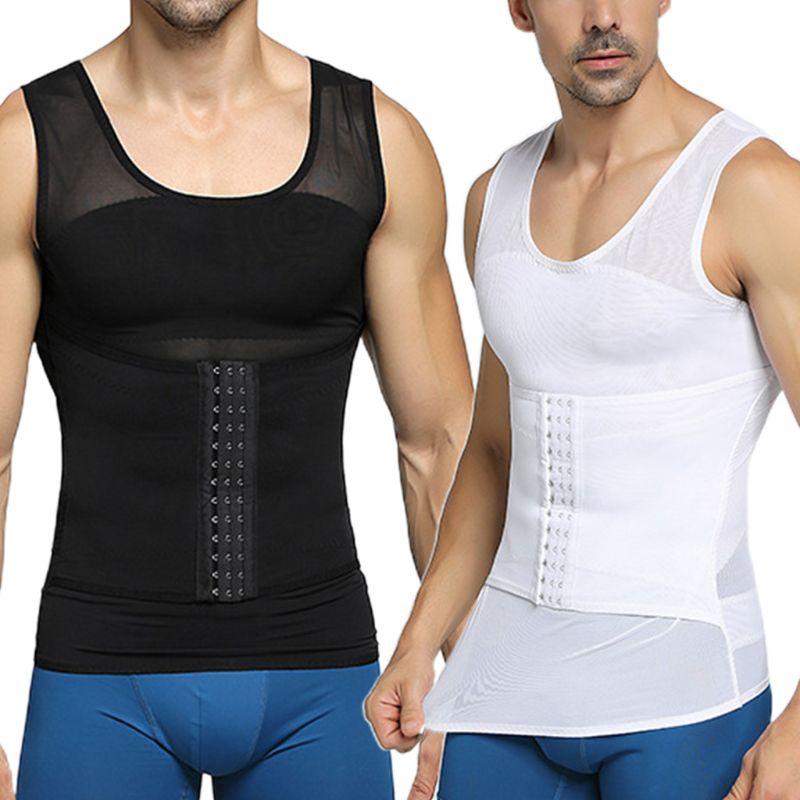 Nam Định Móc Mắt Đóng Cửa Điều Chỉnh Cơ Điều Khiển Áo Eo Tập Giảm Béo Bụng Bể Lưới Thoáng Khí Tập Toàn Thân
