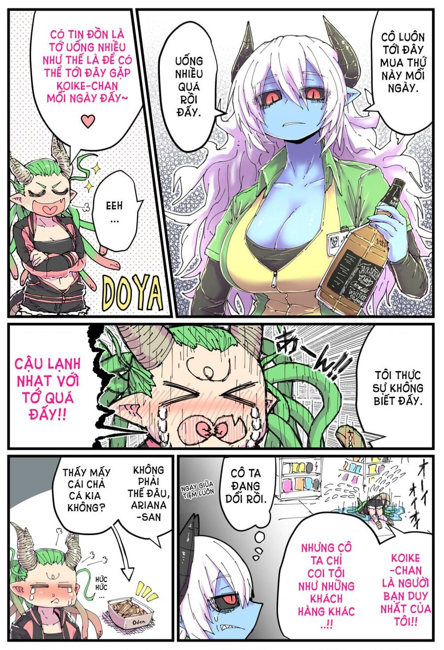 cô nàng nhân viên da xanh ở cửa hàng tiện lợi và bạn của cô ấy chapter 1 3